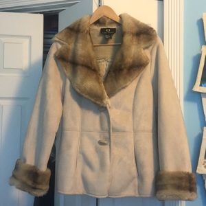 FUDA STUDIO FAUX FUR AND SUEDE JACKET